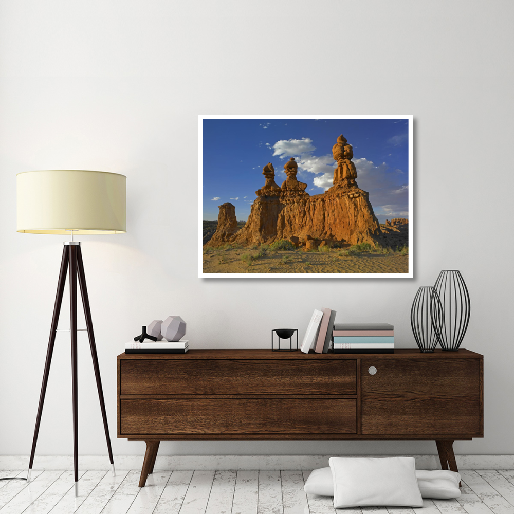 Eroded sandstone, The Three Judges, Goblin Valley State Park, Utah-Paper Art-50&quotx38"