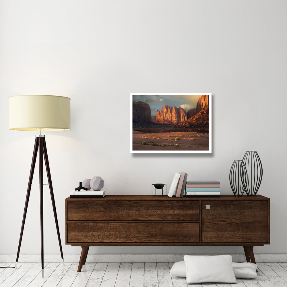 Camel Butte rising from the desert floor, Monument Valley, Arizona-Paper Art-34&quotx26"