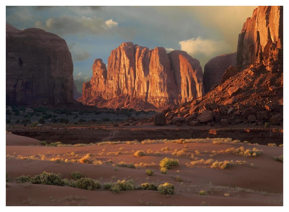 Camel Butte rising from the desert floor, Monument Valley, Arizona-Paper Art-50"x38"