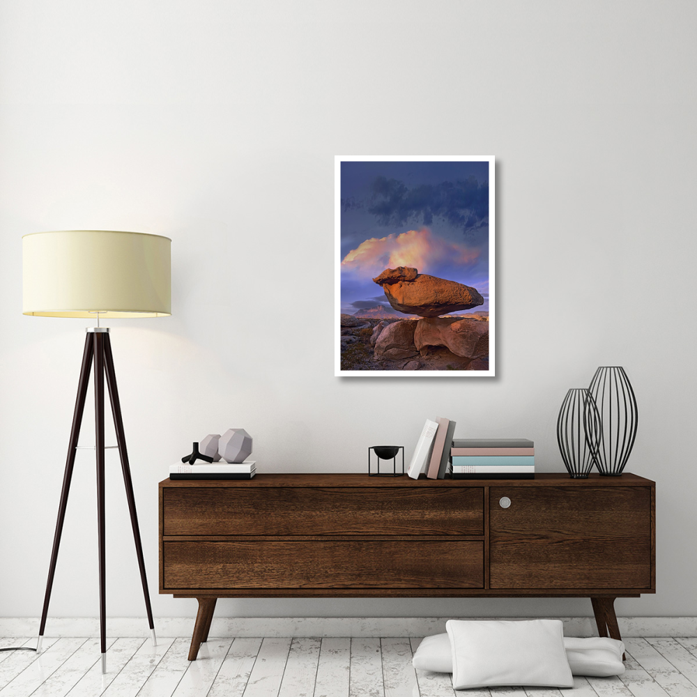 Balancing rock formation, Guadalupe Mountains National Park, Texas-Paper Art-27.56&quotx38"