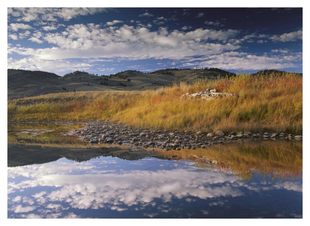 Absaroka Range and Slough Creek, Yellowstone National Park, Wyoming-Paper Art-42"x32"
