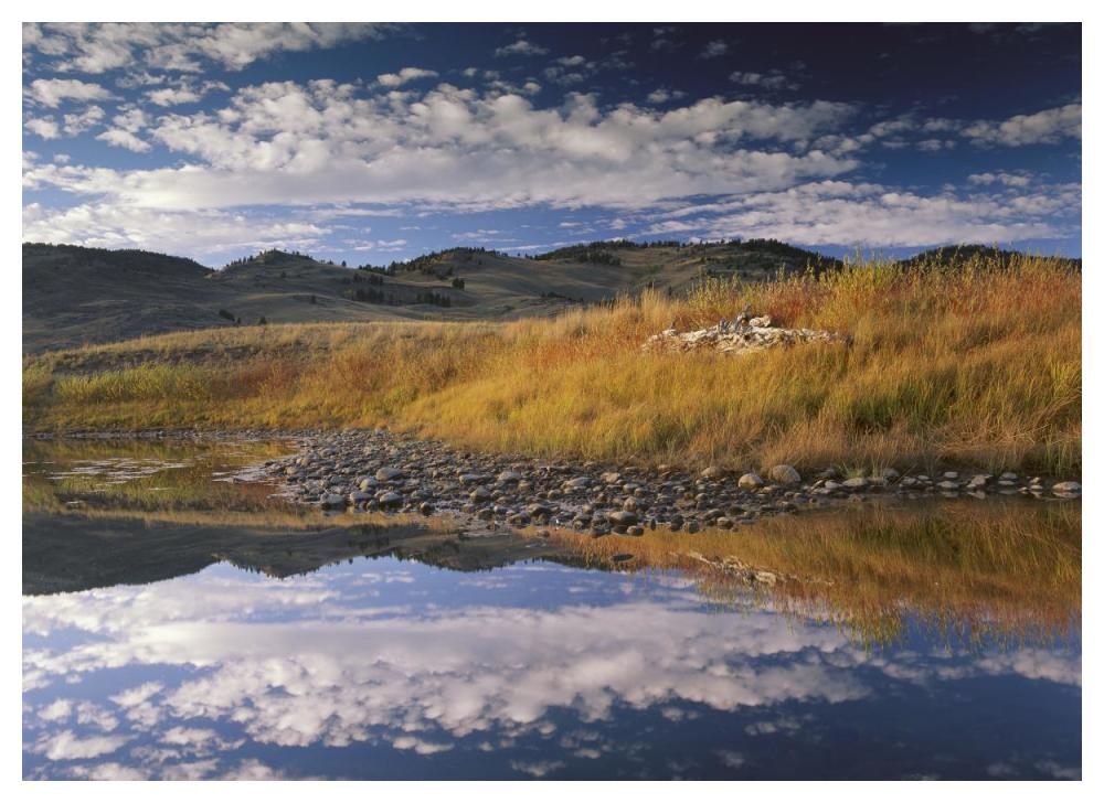 Absaroka Range and Slough Creek, Yellowstone National Park, Wyoming-Paper Art-50"x38"