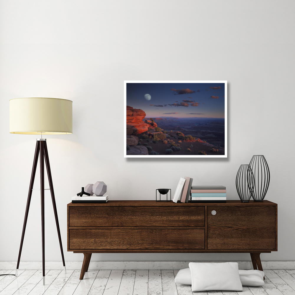 Moon over Canyonlands National Park from Green River Overlook, Utah-Paper Art-42&quotx32"