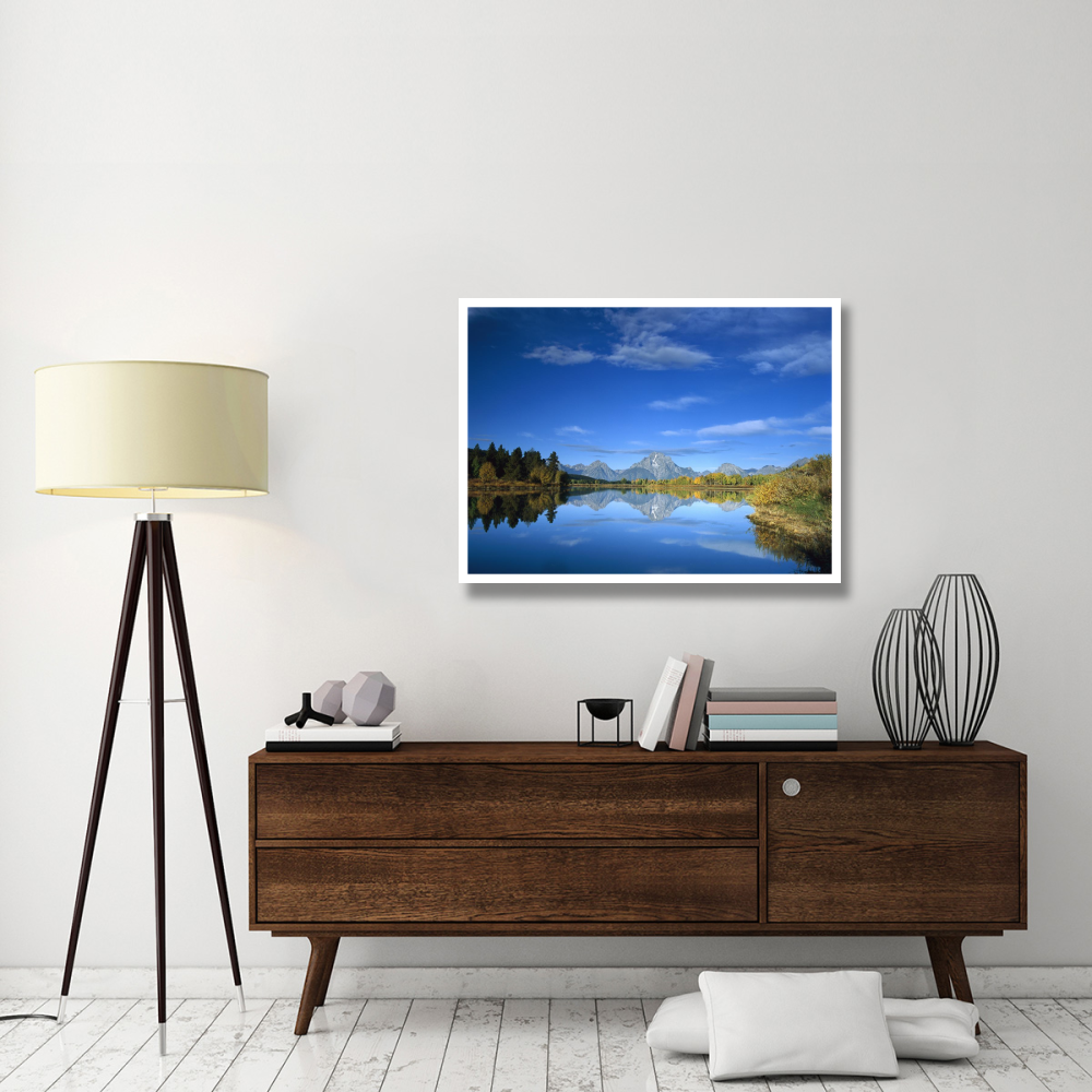 Mt Moran reflected in Oxbow Bend, Grand Teton National Park, Wyoming-Paper Art-42&quotx32"