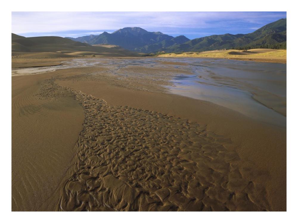 Patterns in stream bed, Great Sand Dunes National Monument, Colorado-Paper Art-26"x20"