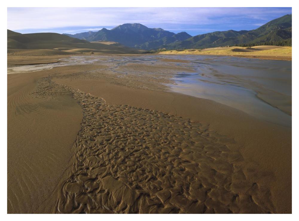 Patterns in stream bed, Great Sand Dunes National Monument, Colorado-Paper Art-42"x32"