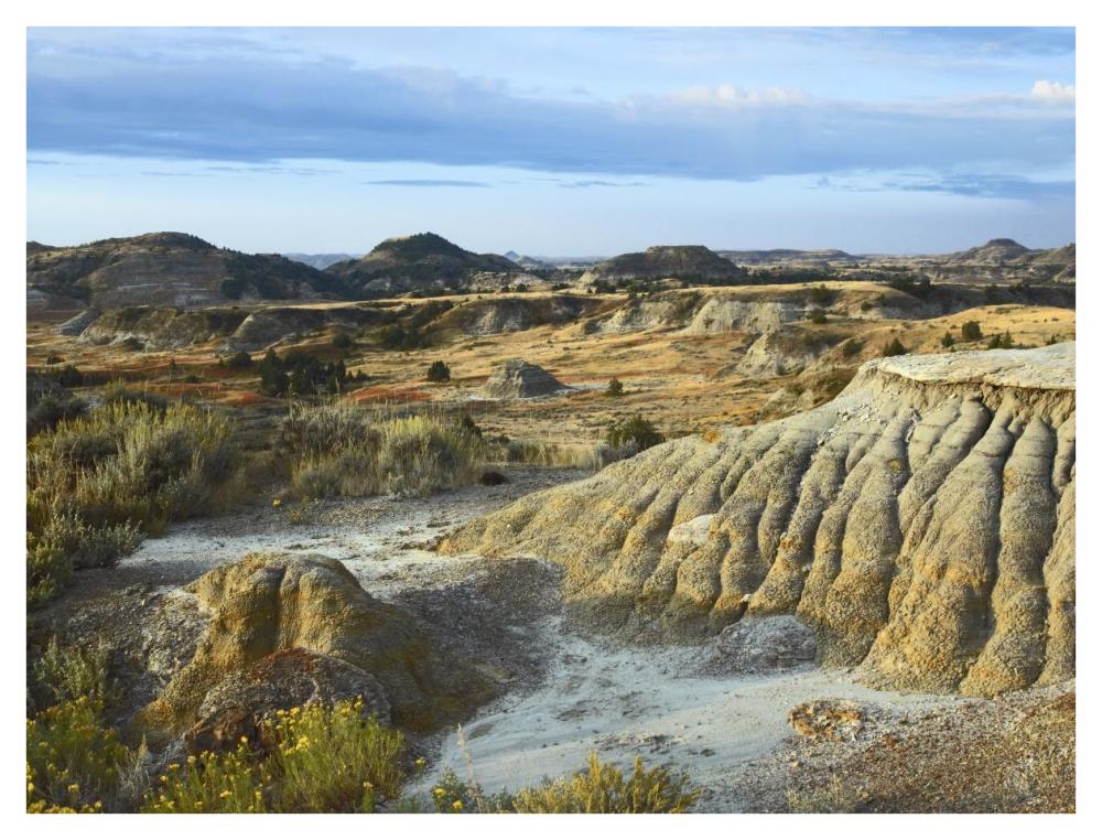 Badlands, South Unit, Theodore Roosevelt National Park, North Dakota-Paper Art-42"x32"