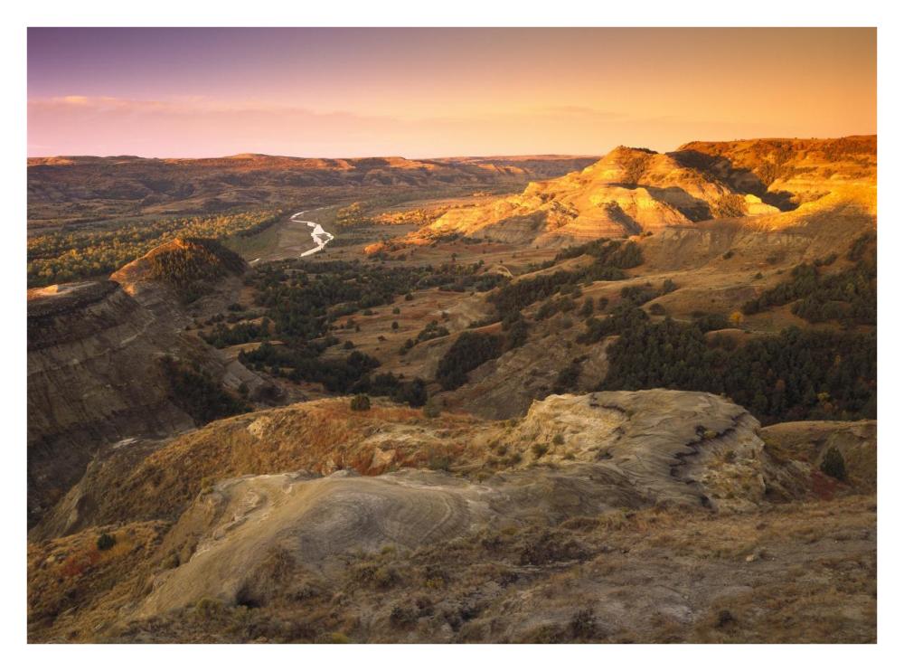Little Missouri River, Theodore Roosevelt National Park, North Dakota-Paper Art-34"x26"