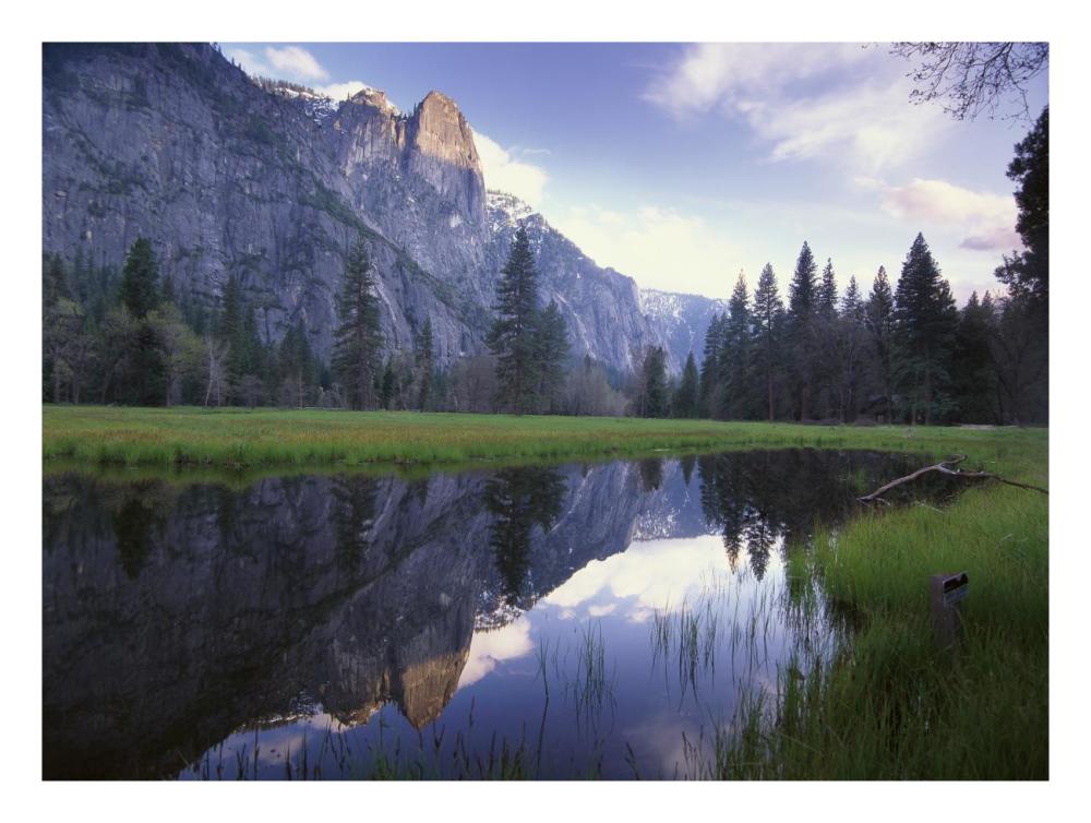 Sentinel Rock, reflected in water, Yosemite National Park, California-Paper Art-26"x20"
