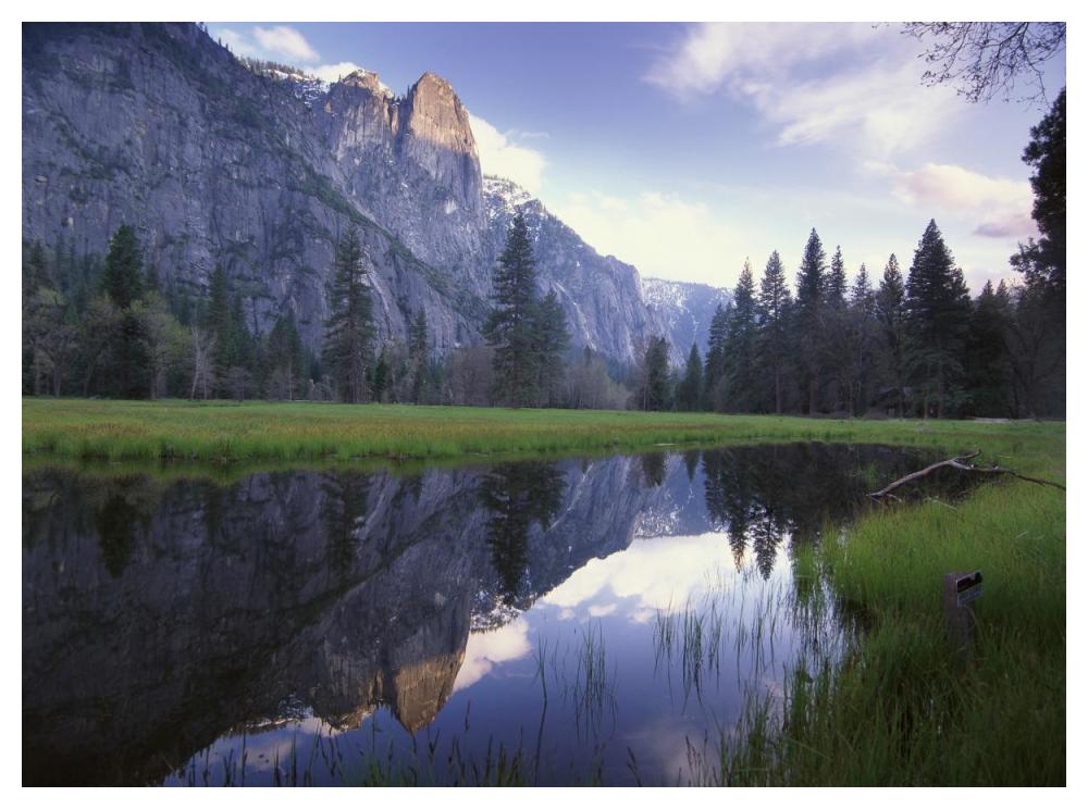 Sentinel Rock, reflected in water, Yosemite National Park, California-Paper Art-50"x38"