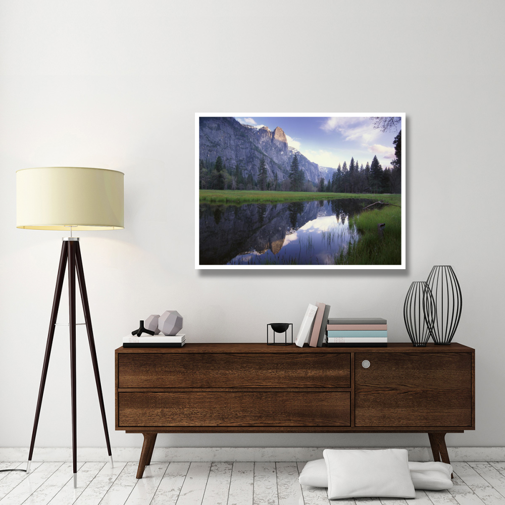 Sentinel Rock, reflected in water, Yosemite National Park, California-Paper Art-50&quotx38"
