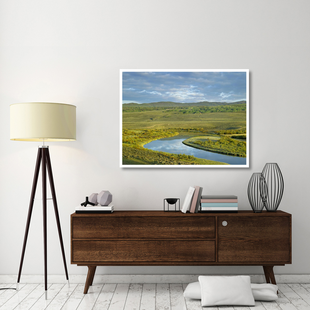 Cloudy skies over Green River, Bridger-Teton National Forest, Wyoming-Paper Art-50&quotx38"