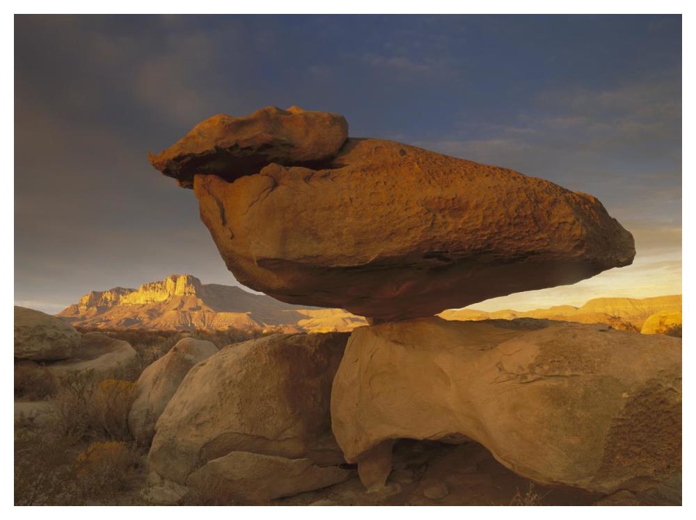 El Capitan and Balanced Rock, Guadalupe Mountains National Park, Texas-Paper Art-50"x38"