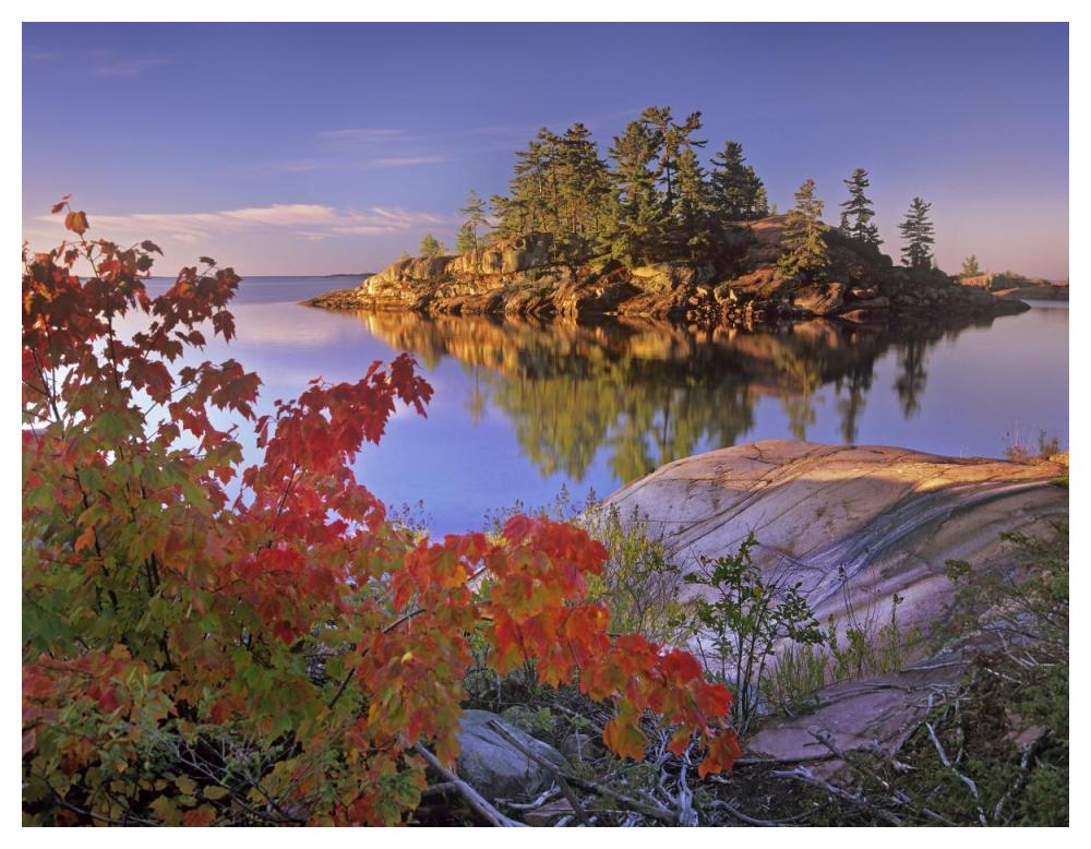 Island in Georgian Bay, Lake Huron, Killarney Provincial Park, Ontario-Paper Art-50"x38"