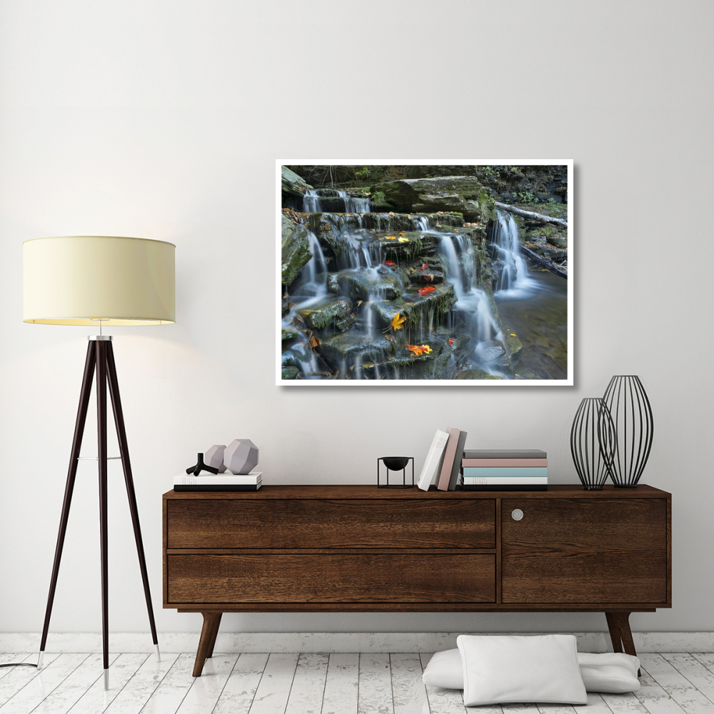 Kitchen Creek cascades, autumn, Ricketts Glen State Park, Pennsylvania-Paper Art-50&quotx38"