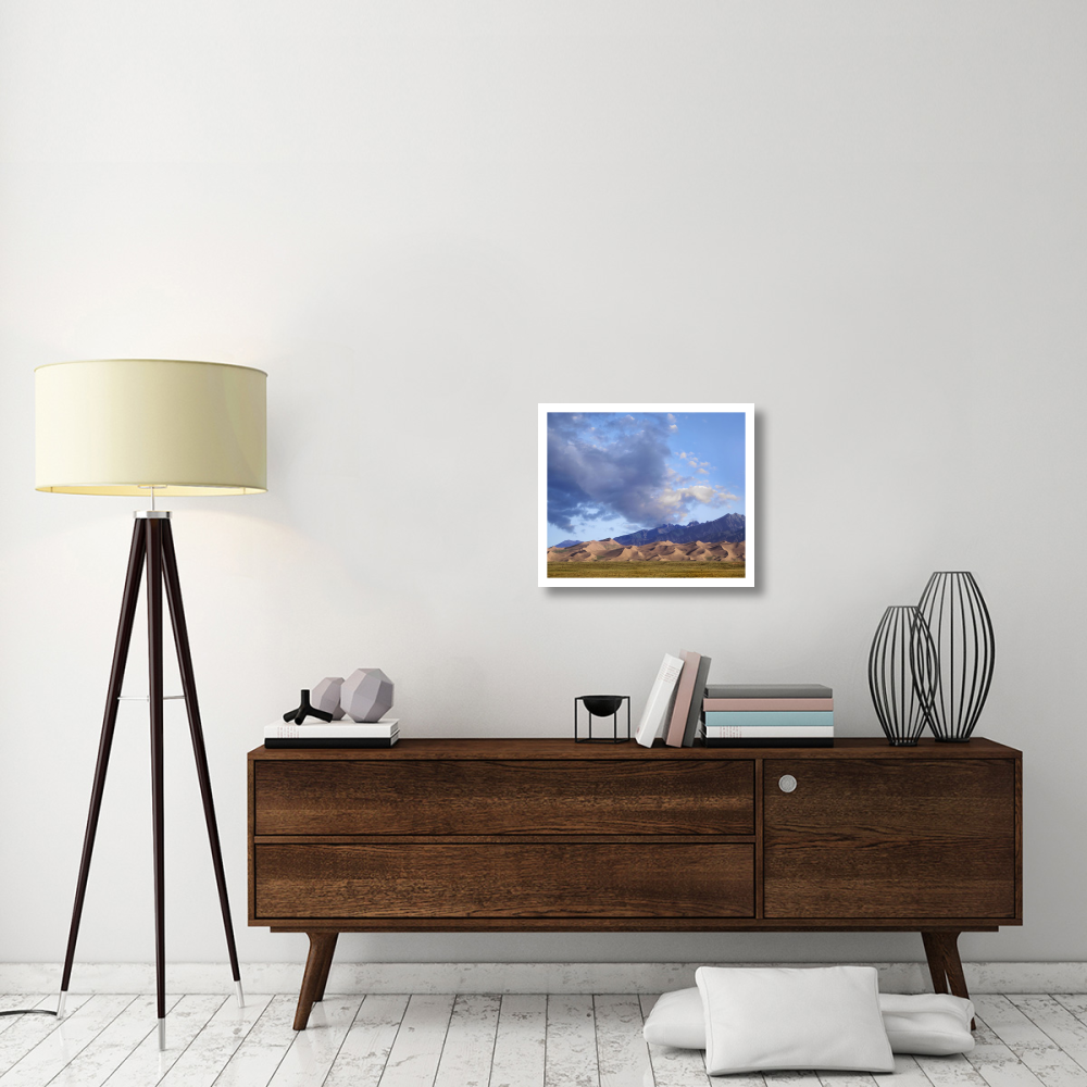 Sand dunes and mountains, Great Sand Dunes National Monument, Colorado-Paper Art-24&quotx20.26"