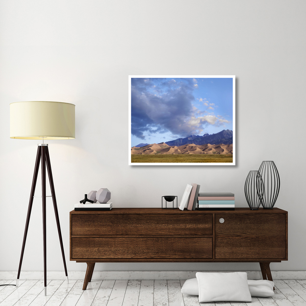 Sand dunes and mountains, Great Sand Dunes National Monument, Colorado-Paper Art-42&quotx35.2"