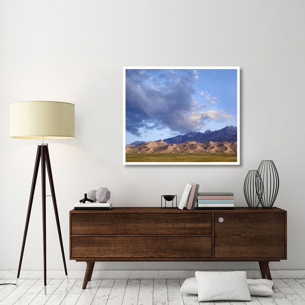 Sand dunes and mountains, Great Sand Dunes National Monument, Colorado-Paper Art-46&quotx38.52"