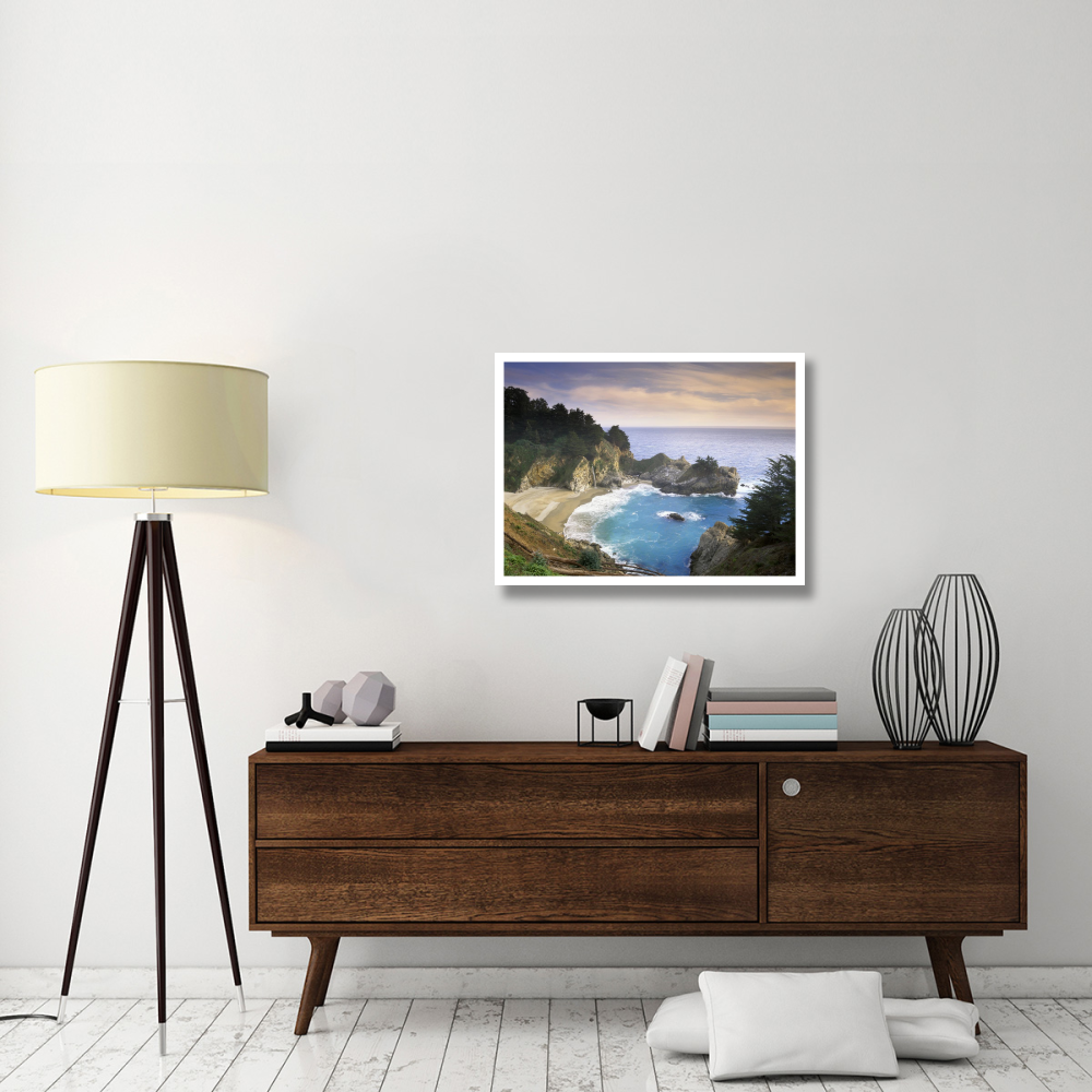 McWay Cove and McWay Falls, Julia Pfieffer-Burns State Park, California-Paper Art-34&quotx26"
