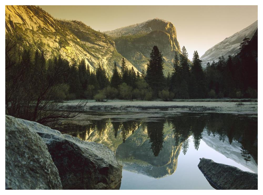 Mt Watkins reflected in Mirror Lake, Yosemite National Park, California-Paper Art-50"x38"
