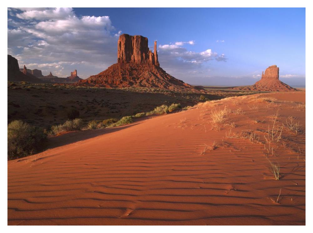 Sand dunes and the Mittens, Monument Valley Navajo Tribal Park, Arizona-Paper Art-42"x32"