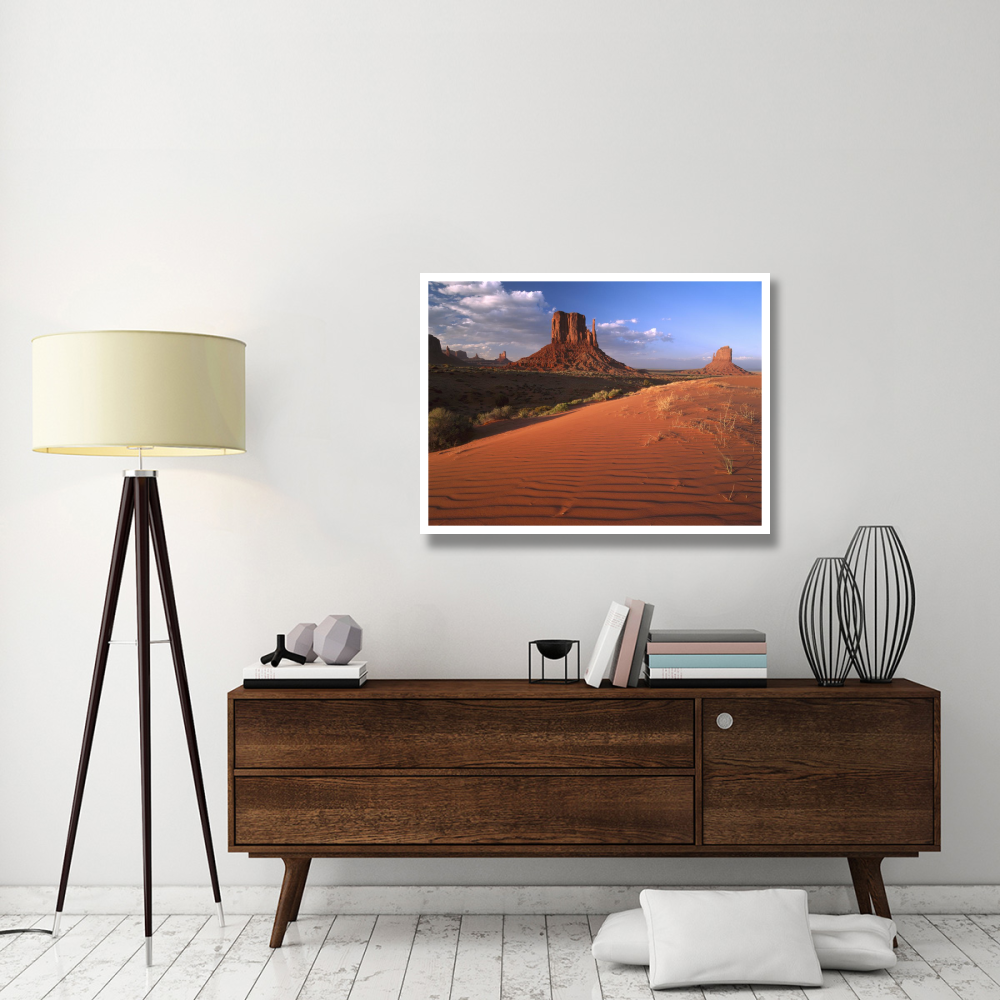 Sand dunes and the Mittens, Monument Valley Navajo Tribal Park, Arizona-Paper Art-42&quotx32"