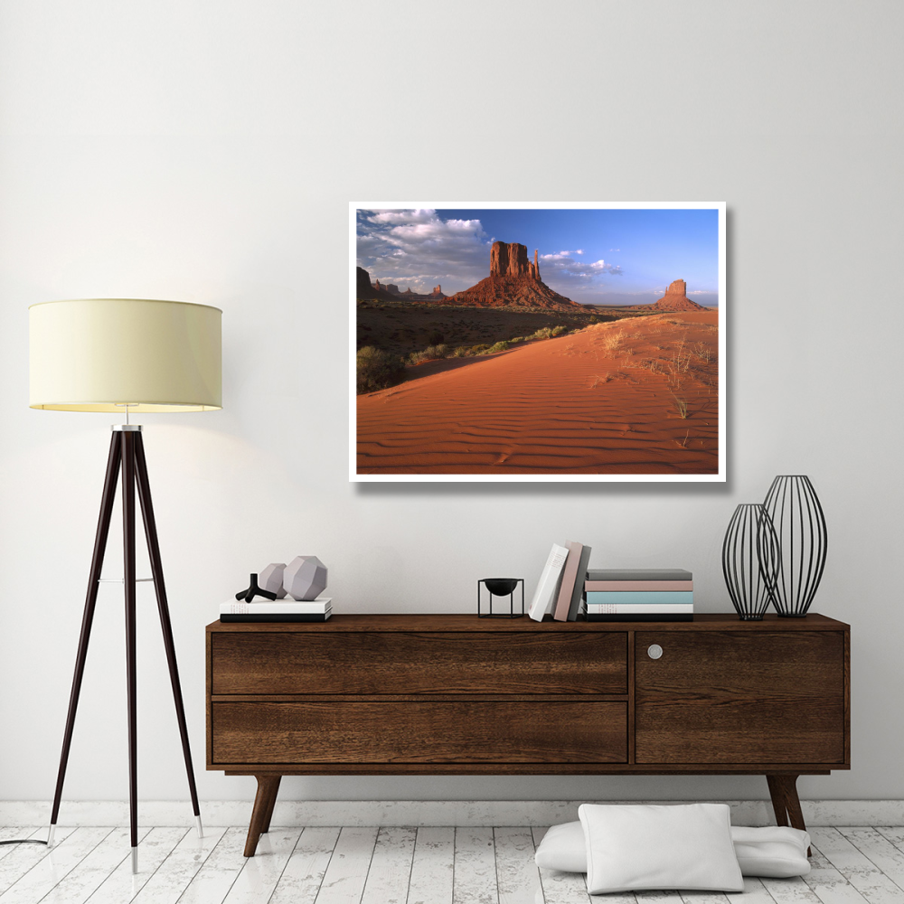 Sand dunes and the Mittens, Monument Valley Navajo Tribal Park, Arizona-Paper Art-50&quotx38"