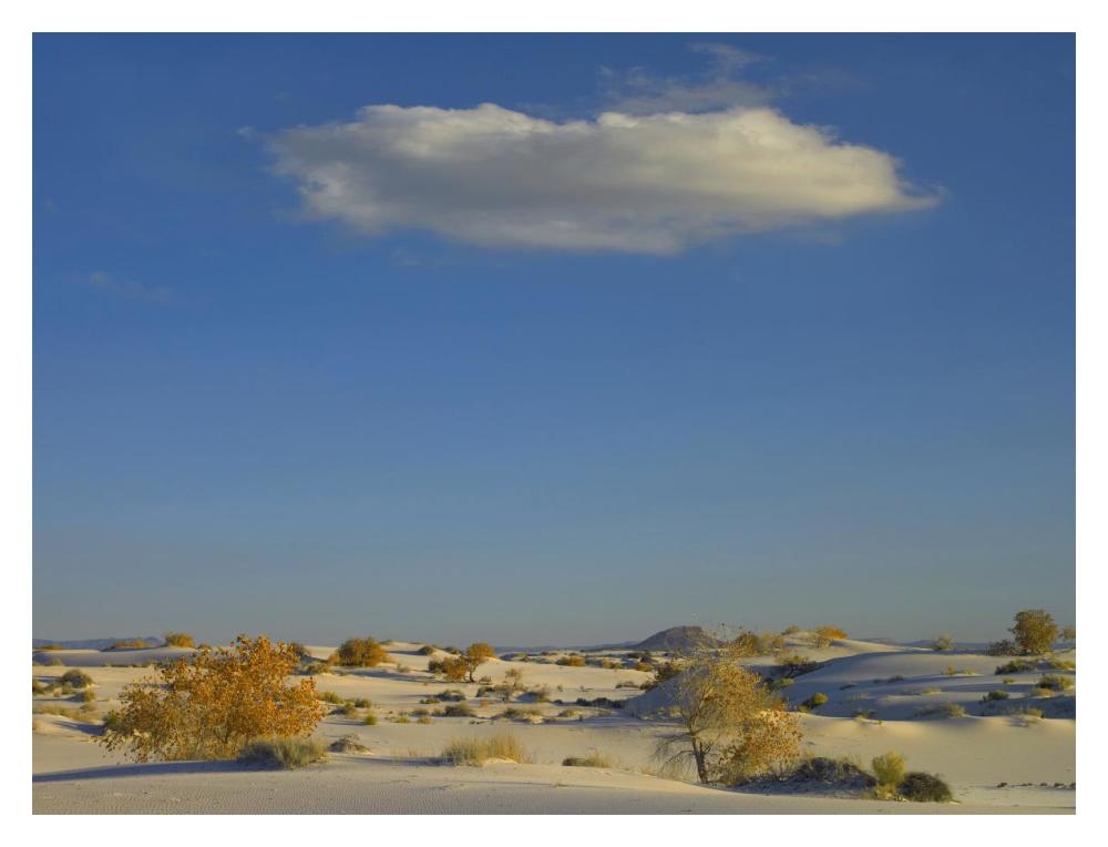 Cloud over White Sands National Monument, Chihuahuan Desert, New Mexico-Paper Art-18"x14"
