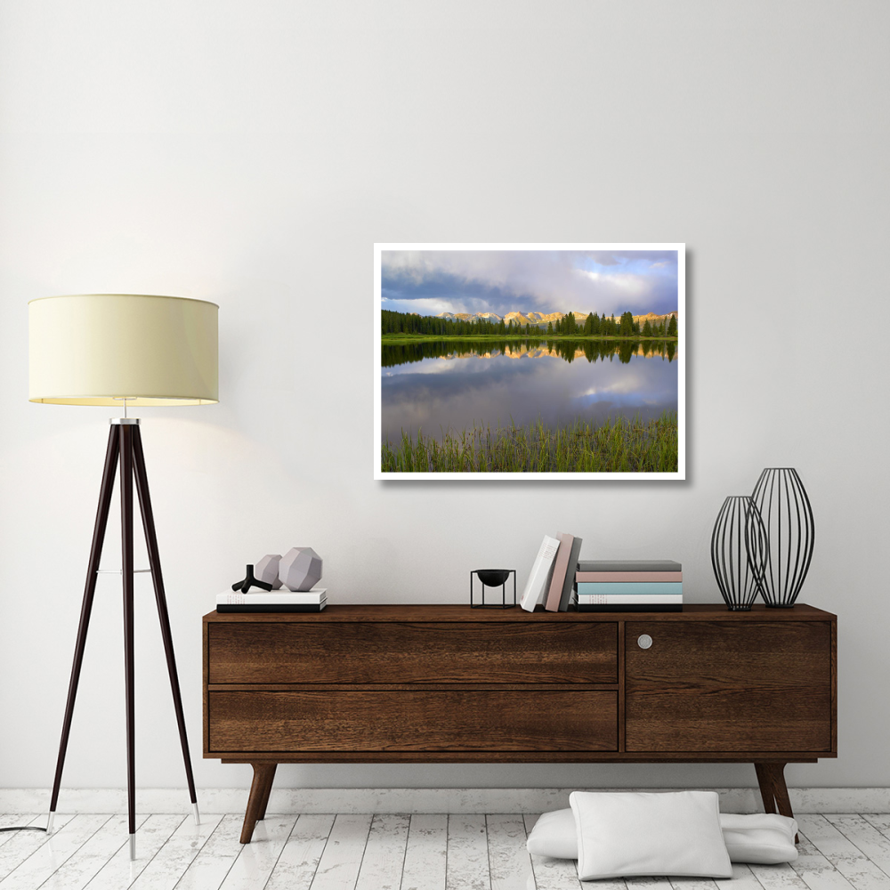 Mountains in the Weminuche Wilderness reflected in Molas Lake, Colorado-Paper Art-42&quotx32"