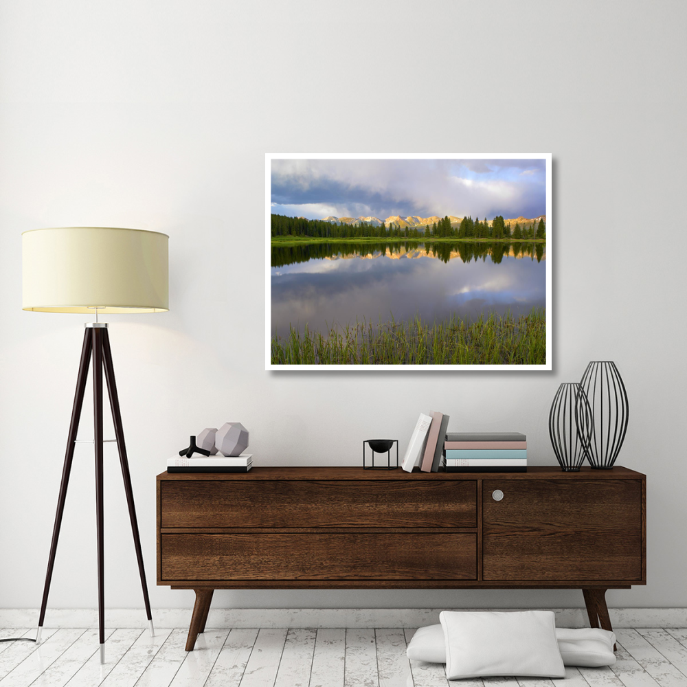 Mountains in the Weminuche Wilderness reflected in Molas Lake, Colorado-Paper Art-50&quotx38"