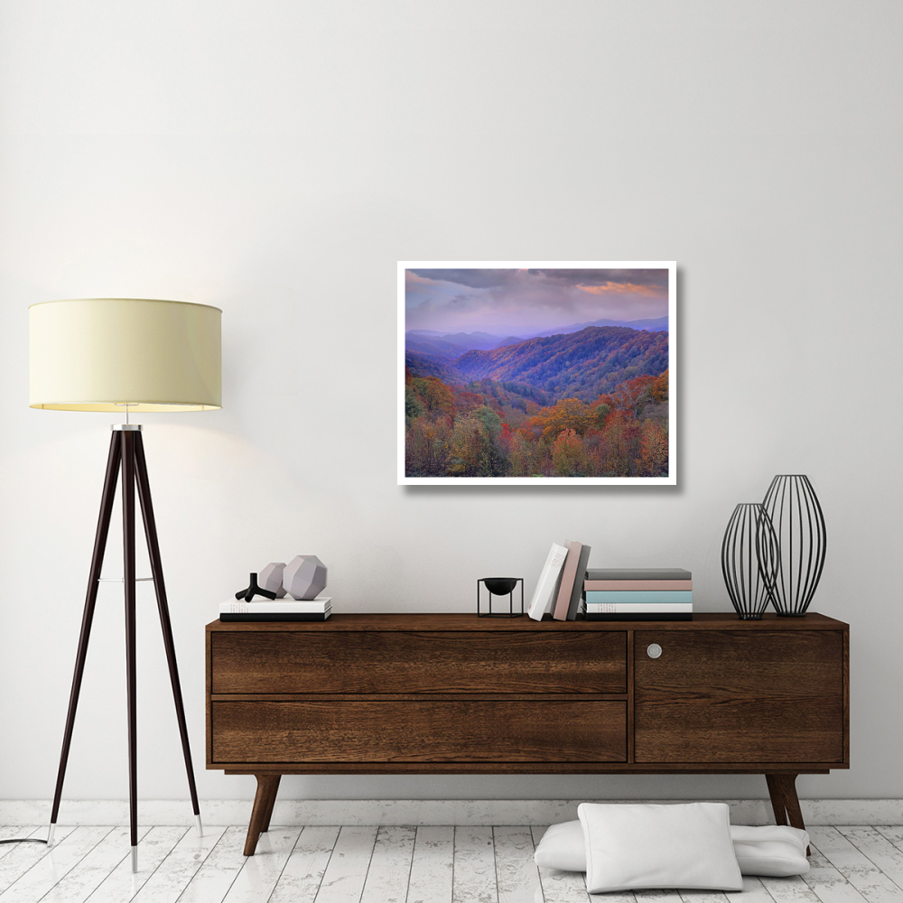 Autumn deciduous forest, Great Smoky Mountains National Park, Tennessee-Paper Art-37&quotx30"