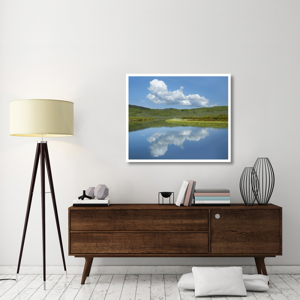 Cumulus clouds over Green River, Bridger-Teton National Forest, Wyoming-Paper Art-42&quotx35.2"