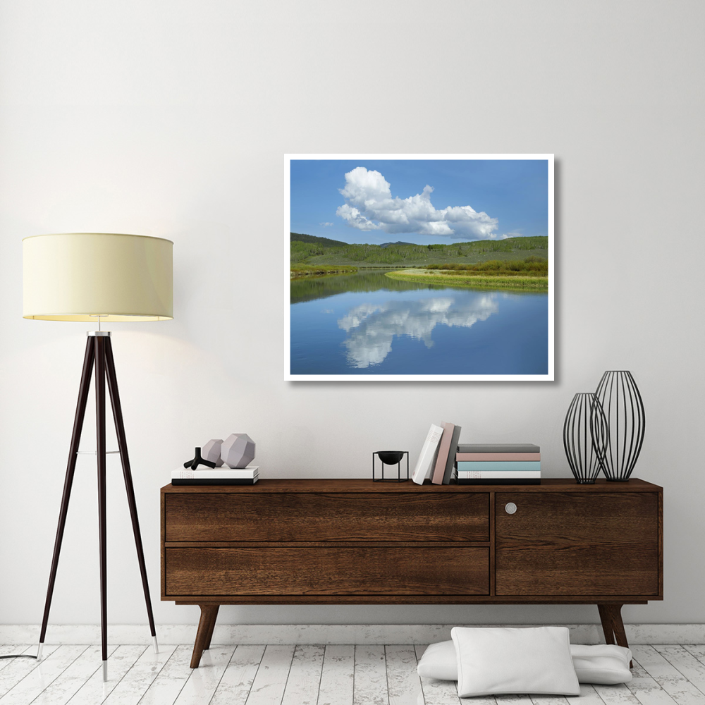Cumulus clouds over Green River, Bridger-Teton National Forest, Wyoming-Paper Art-46&quotx38.52"