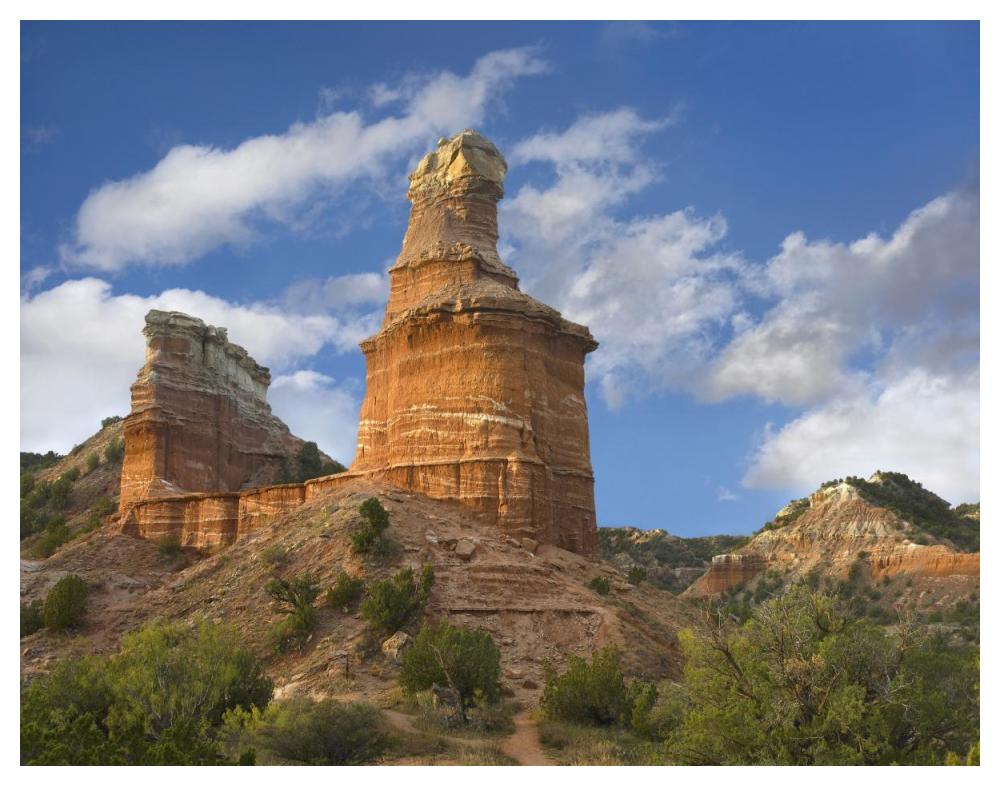 Rock formation called the Lighthouse, Palo Duro Canyon State Park, Texas-Paper Art-50"x38"
