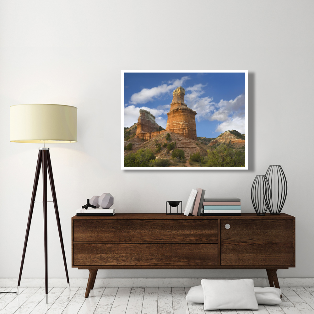 Rock formation called the Lighthouse, Palo Duro Canyon State Park, Texas-Paper Art-50&quotx38"