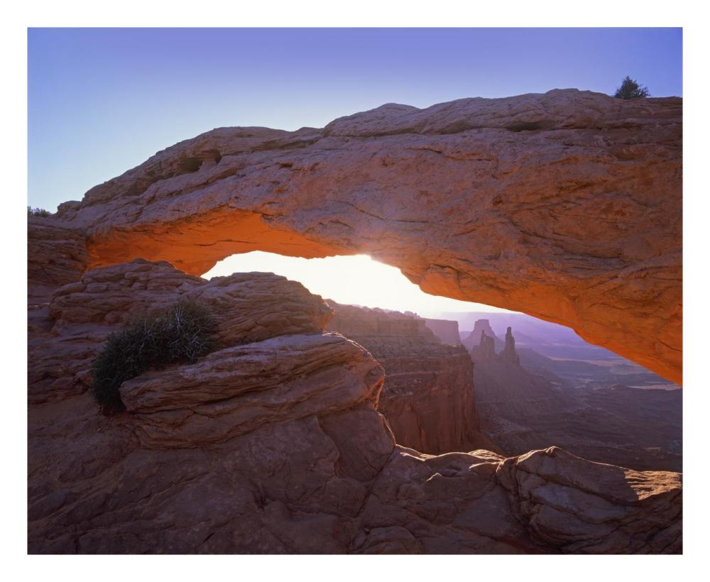 Mesa Arch at sunset from Mesa Arch Trail, Canyonlands National Park, Utah-Paper Art-26"x22"