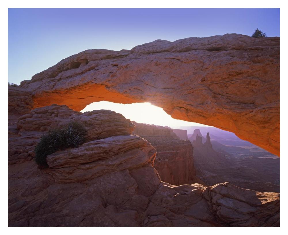 Mesa Arch at sunset from Mesa Arch Trail, Canyonlands National Park, Utah-Paper Art-37"x30"