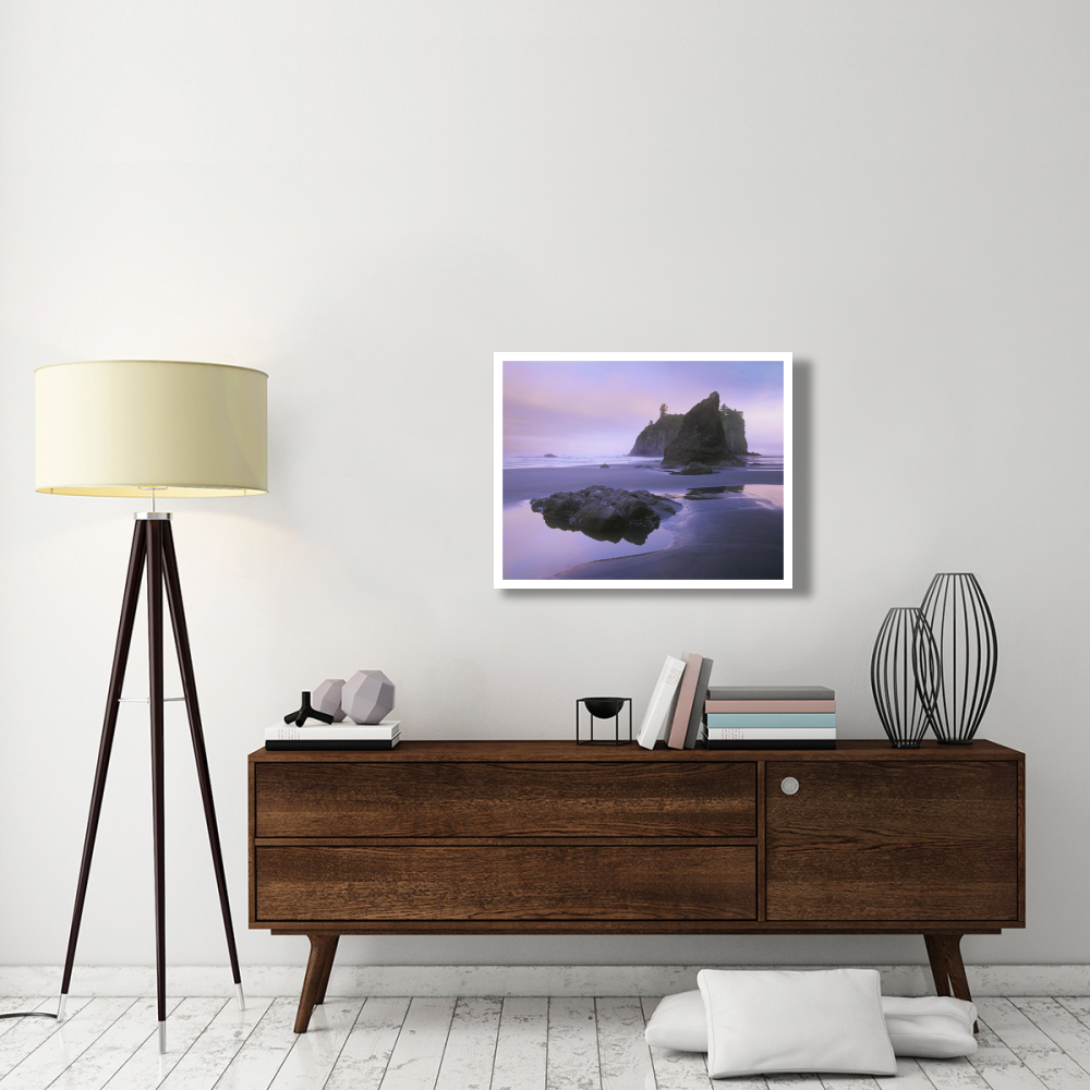 Ruby Beach with seastacks and boulders, Olympic National Park, Washington-Paper Art-34&quotx26"