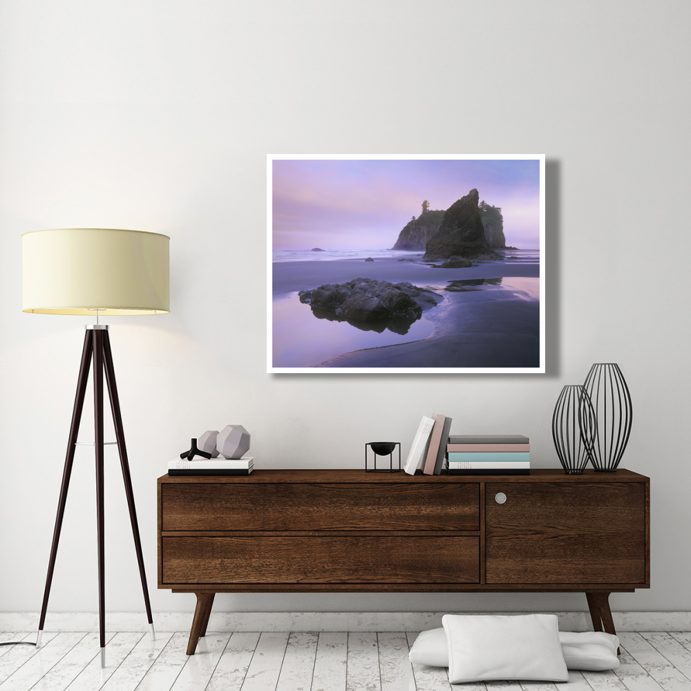 Ruby Beach with seastacks and boulders, Olympic National Park, Washington-Paper Art-50&quotx38"