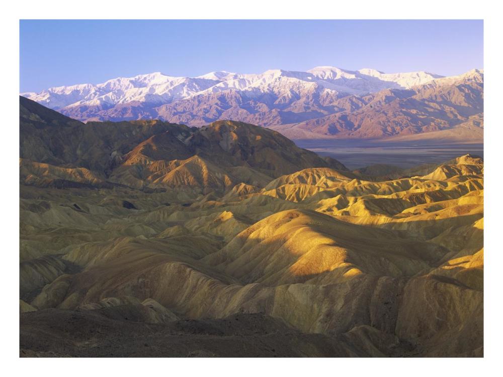 Looking at Panamint Range over the Furnace Creek playa from Zabriskie Point, Death Valley National Park, California-Paper Art-26"x20"