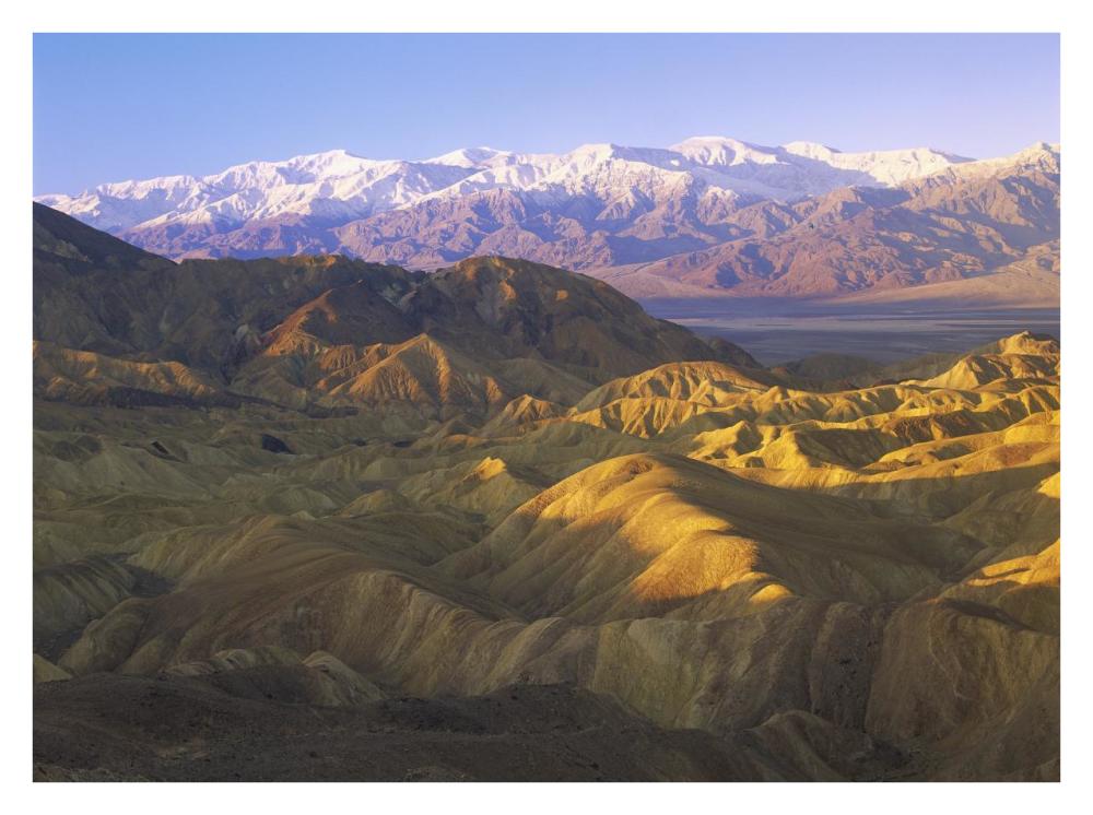 Looking at Panamint Range over the Furnace Creek playa from Zabriskie Point, Death Valley National Park, California-Paper Art-34"x26"