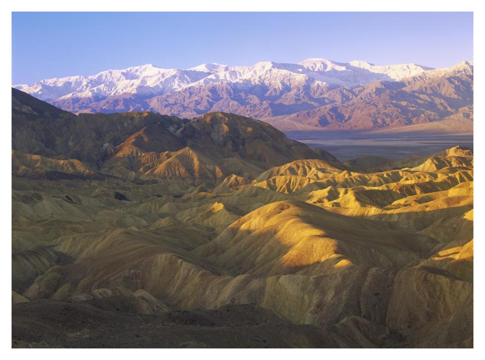 Looking at Panamint Range over the Furnace Creek playa from Zabriskie Point, Death Valley National Park, California-Paper Art-42"x32"
