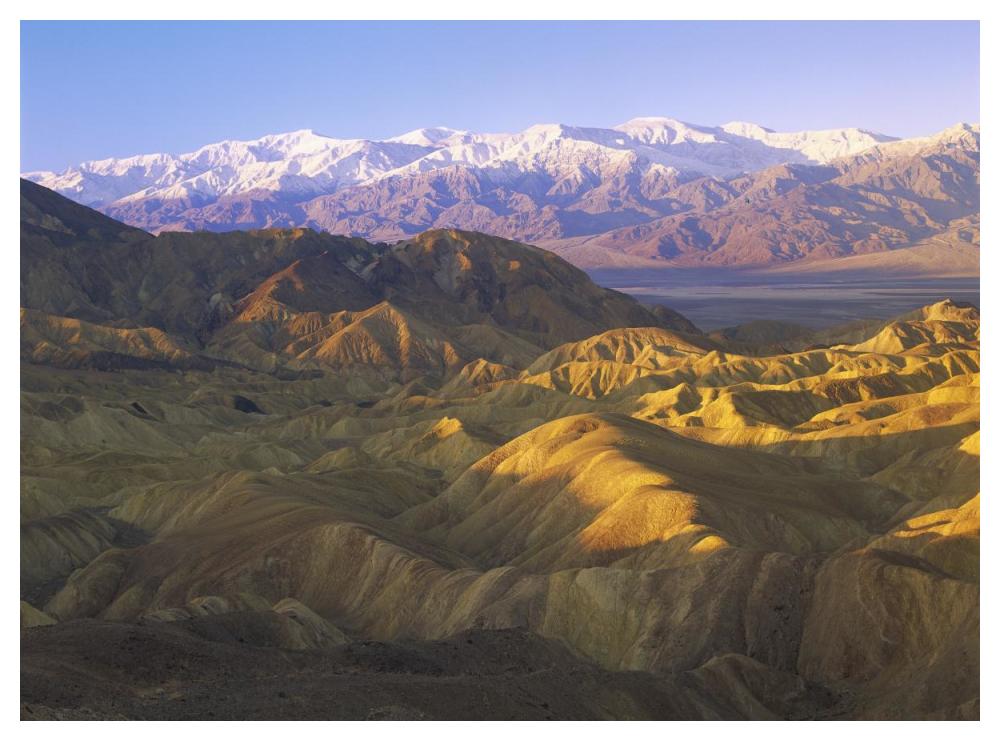Looking at Panamint Range over the Furnace Creek playa from Zabriskie Point, Death Valley National Park, California-Paper Art-50"x38"