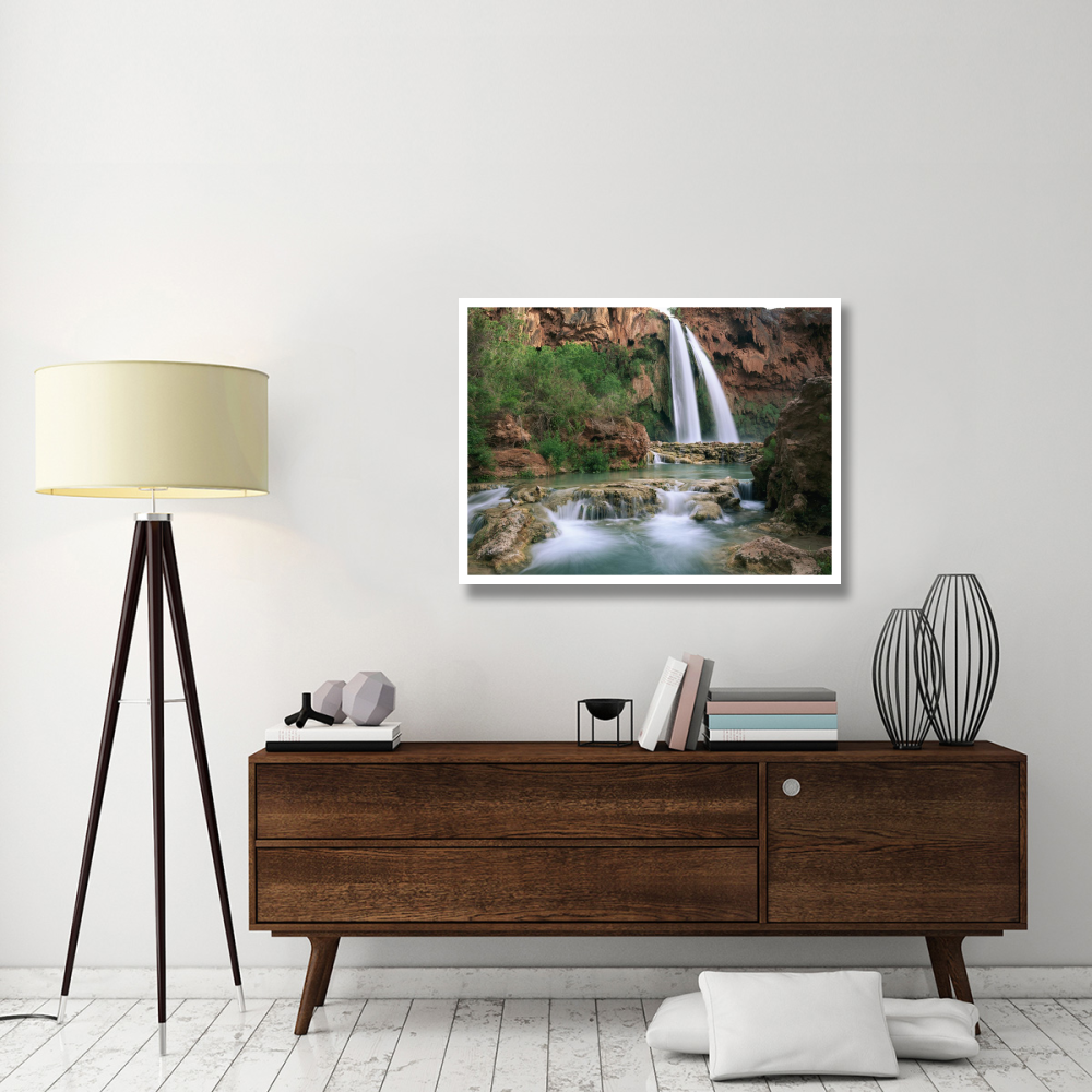 Havasu Creek, lined with Cottonwood trees, Havasu Falls, Grand Canyon, Arizona-Paper Art-42&quotx32"
