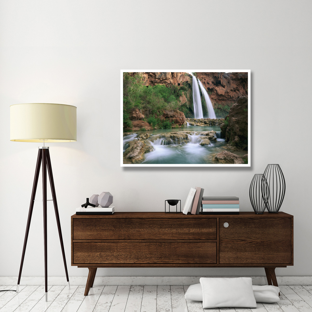 Havasu Creek, lined with Cottonwood trees, Havasu Falls, Grand Canyon, Arizona-Paper Art-50&quotx38"