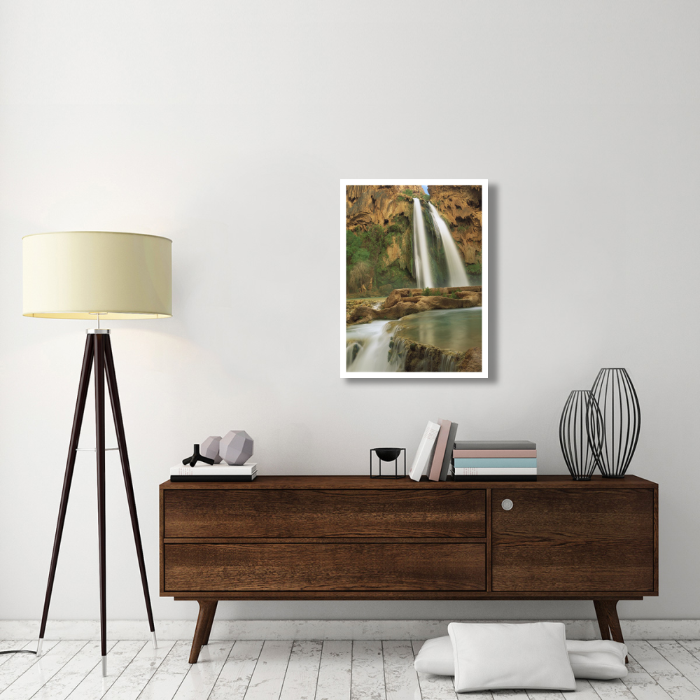 Havasu Creek, lined with Cottonwood trees, Havasu Falls, Grand Canyon, Arizona-Paper Art-26&quotx34"