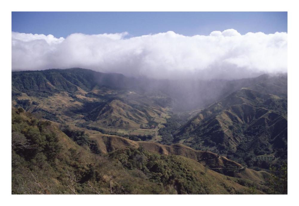 Deforested hills, Monteverde Cloud Forest Reserve, Costa Rica-Paper Art-26"x18"