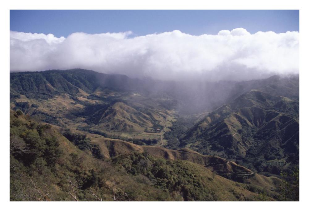 Deforested hills, Monteverde Cloud Forest Reserve, Costa Rica-Paper Art-32"x22"