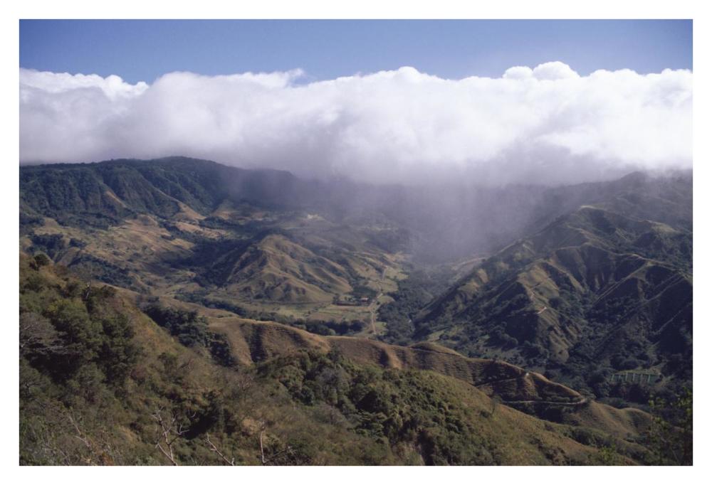 Deforested hills, Monteverde Cloud Forest Reserve, Costa Rica-Paper Art-38"x26"