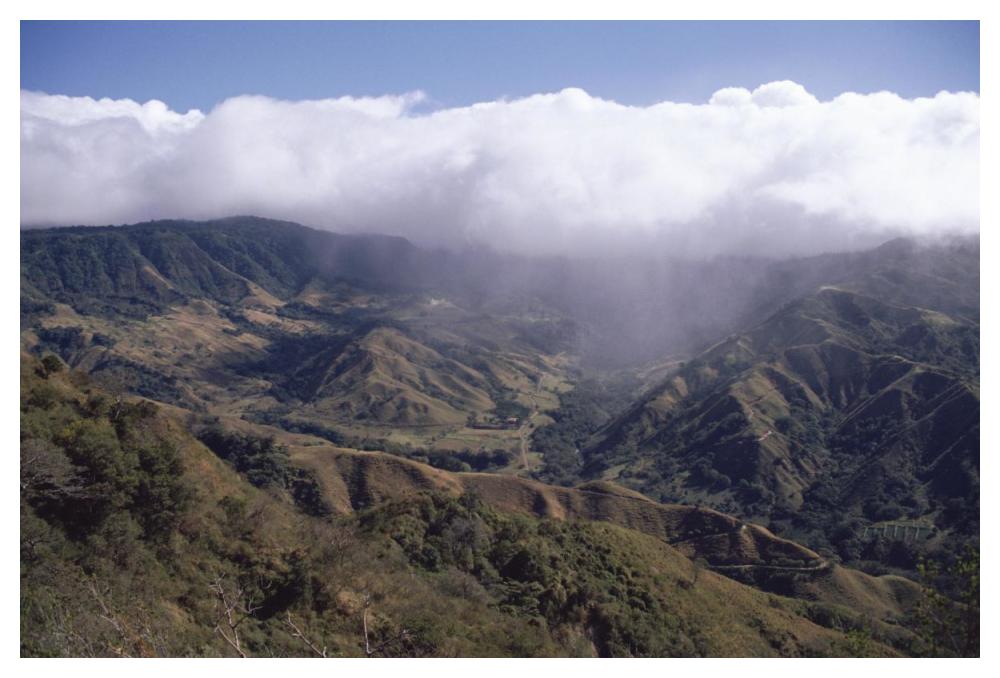 Deforested hills, Monteverde Cloud Forest Reserve, Costa Rica-Paper Art-50"x34"